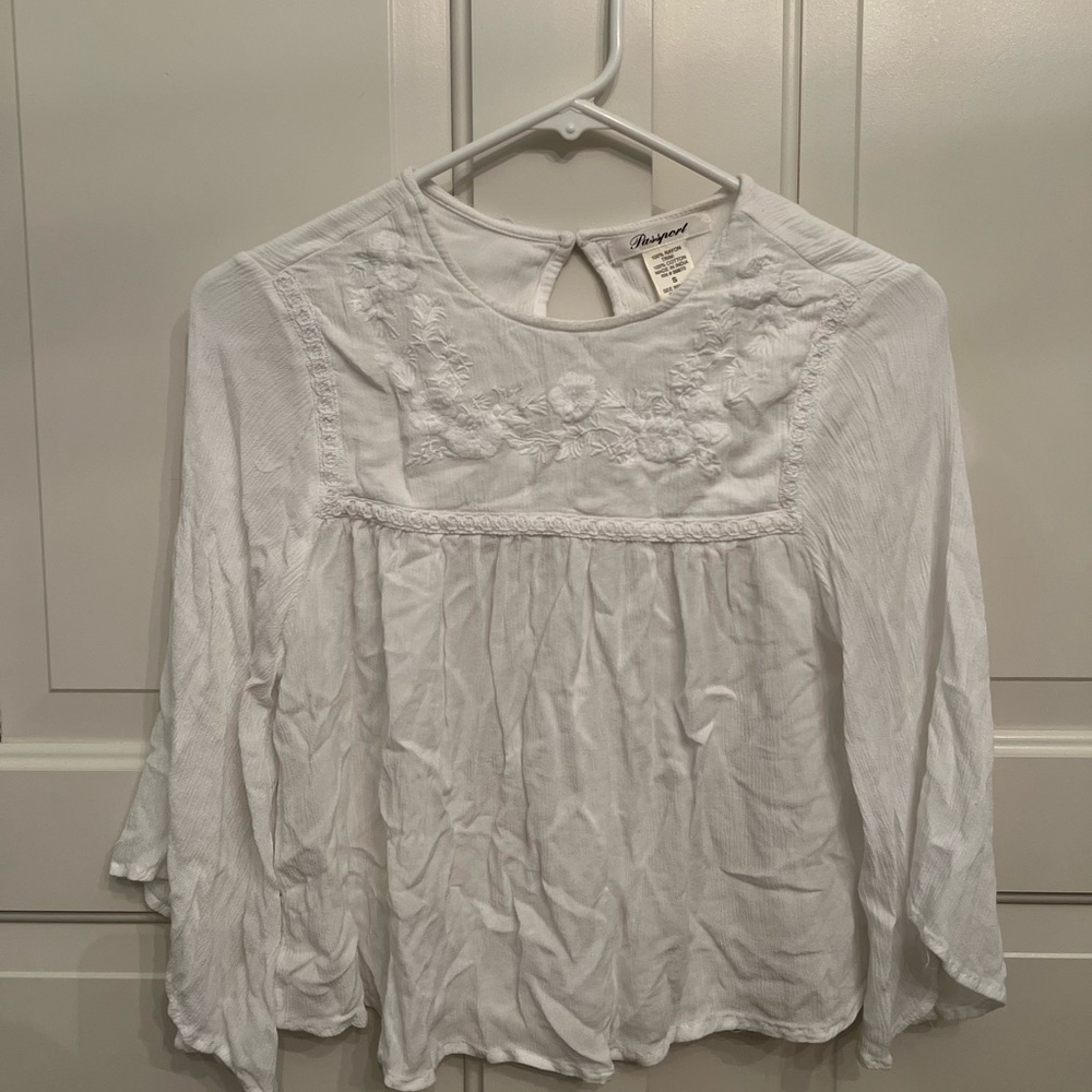 White embroidered top!
